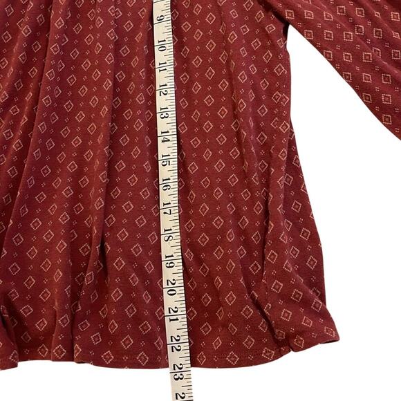 LUCKY BRAND Women’s Red Peasant Top Poet Blouse | Size L/G - Picture 5 of 6